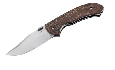 Boker Knives Pocket Bowie Pocket Knife 2.68" Clip Point D2 Satin Blade Micarta Handle Brown - $39.99 + Free Shipping with $99 (Free Shipping on $100+ Orders)
