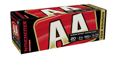Winchester AA Super Sport Sporting Clays Ammunition 20 Gauge 2-3/4" 7/8 oz #7-1/2 Shot Value Pack 200 Rounds - $89.68 (Free Shipping on $100+ Orders)