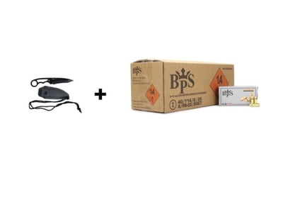 BPS 9mm 115 Gr FMJ 1000 Rounds + Knife - $199.99