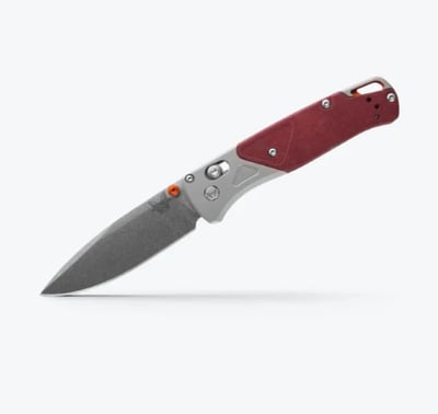 BENCHMADE Bugout Grey/Redstone Aluminum & Richlite - $329.99