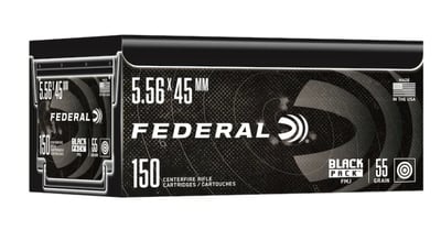 Federal Black Pack 5.56x45mm NATO Ammo 55 Grain Full Metal Jacket 600 Rounds- $294.99 (Free Shipping on $100+ Orders)