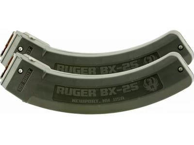 Ruger 10/22 22 Long Rifle (LR) 25rd BX-25 Polymer Black Finish Two Pack - $39