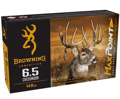 Browning MaxPoint 6.5 Creedmoor 140 Grain 20 Rounds - $19.99