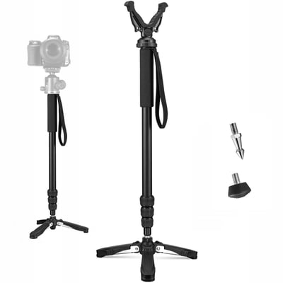 Trakiom Shooting Monopod with Rotatable Removable Rubber Yoke (Black, 23-61.5") - $29.9 w/code "4SPSCXYI" + FREE Shipping