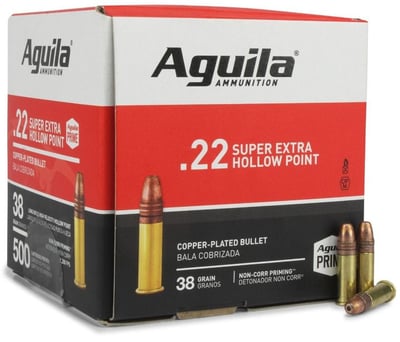 Aguila Super Extra 22 LR 38 Grain HP 2000 Rnds - $115.99 w/code "SPRING5" 