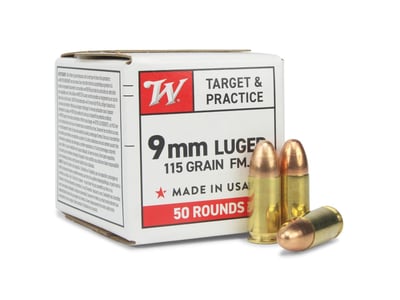 Winchester Target & Practice 9mm 115 Gr FMJ Range Bundle 300 Rounds - $64.02 after code: SPRING5 