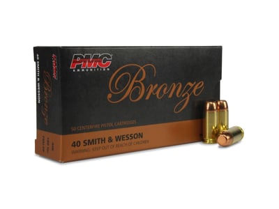 PMC Bronze .40 S&W 180 Grain FMJ 250 rounds Range Bundle - $88.34 