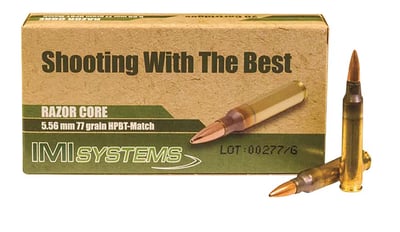IMI Razor Core 5.56x45mm NATO Ammo 77 Grain Sierra MatchKing Hollow Point 500 Rnd - $379.99 + Free Shipping (Free Shipping on $100+ Orders)