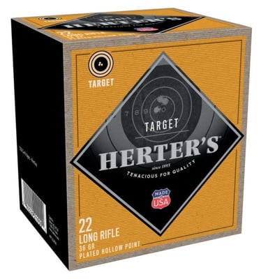 Herter's Target Rimfire Ammo .22 LR 36 Grain HP 500 Rnd - $32.99 (Free Shipping over $50)