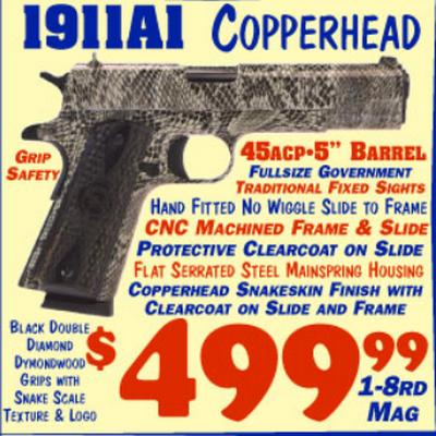 Iver Johnson 1911A1 Copperhead .45 ACP 5” barrel 8 Rnds - $655.19