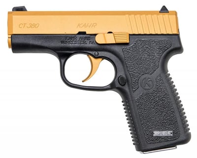 Kahr Arms CT3833CG CT380 Gold Cerakote DAO 380 ACP 3" 7+1 Black Polymer Grip/Frame Gold Cerakote - $412.89