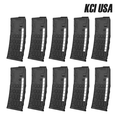 KCI AR-15 .223/5.56 30 Round Window Magazine (10 Pack) - $59.99 
