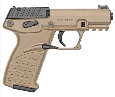 Kel-Tec P17 .22 LR 3.93" 16rd Pistol w/ External Safety, Tan Finish - $184.20 (Add to Cart for Best Price) 