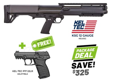 Kel-Tec KSG 12 Gauge 18.5" Barrel 6+6 - $699 + FREE Kel-Tec P17 22LR (Free S/H on Firearms)