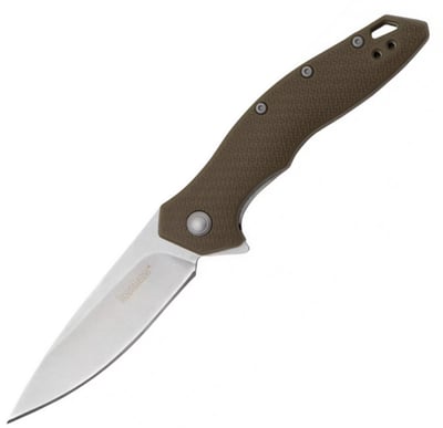 Kershaw Shoreline Liner Lock Assisted Knife Black FRN 3.25" Stonewash - $17.99 