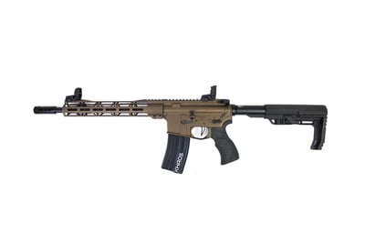 KHAOS Match grade .223 Wylde 13.5" Nitride Complete Rifle With Intergraded Comp/ 1:8 Twist / 12" MLOK Handguard / Midnight Bronze - $1499.99 