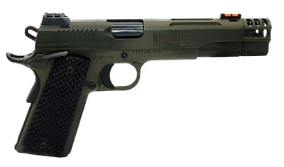 Kimber 1911 Rampart 10mm 5" 8rd Semi-Auto Pistol w/ Compensator, HIVIZ 3-Dot Sight, G10 Grips, OD Green - $1099.99 