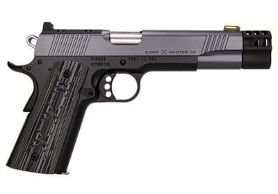 Kimber Comp X Hunter OR 10mm 5″ Compensated 8rd Pistol, Black/Gray, VZ Grips - $929.99 