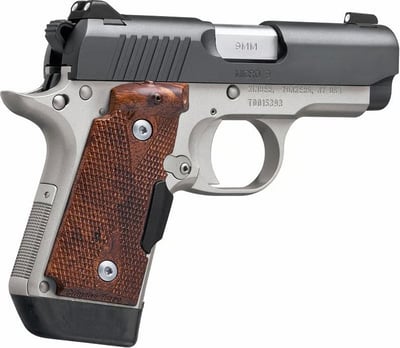 Kimber Micro 9 Two Tone Stainless / Black 9mm 3.15" Barrel 7-Rounds Laser Grips - $629.99