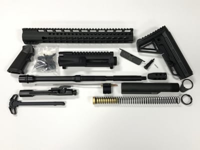 AR-15 16" Upgraded Black Nitride 5.56 1/8 Twist Barrel 15" KeyMod rail complete rifle build kit 