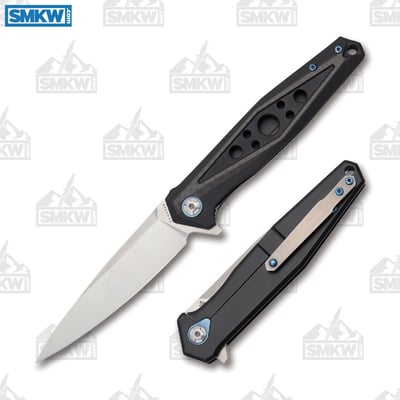 Komoran Tactical Framelock Black Carbon Fiber & G-10 Handle 440A Steel Blade - $24.66 (Free S/H over $75, excl. ammo)