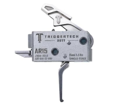TriggerTech AR-15 Single-Stage 3.5lb Duty Trigger - Straight Flat Lever - Stainless - Primary Arms Exclusive - $89.99