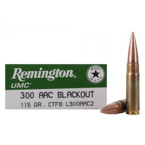 Remington UMC 300 Blackout - 115 GR - FMJ - $11.99/20 rounds or $114.90/200 rounds