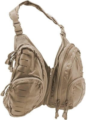Factory Seconds LA Police Gear Tactical Chest Pack Attachment Coyote - $12 ($4.99 S/H over $125)