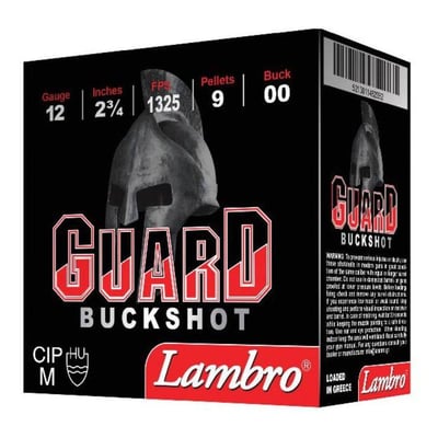 Lambro Guard 2.75" 00 Buckshot 12 Gauge Ammunition, 250 Rounds - $129.99