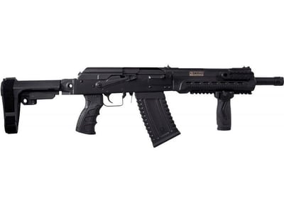 Kalashnikov USA KS12 KOMRAD Komrad 12GA. 12.5" 3" 2-5 Round Mags - Black - SBA3 Brace - $1299.99