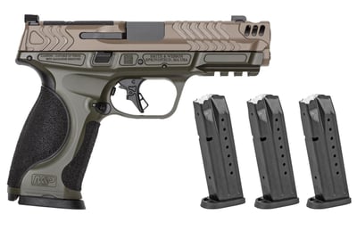 Smith & Wesson M&P 9 Metal Carry Comp 9mm 4.3" 4-17rd Mags OD Green & FDE - $913.99 (FREE Shipping on Firearms)