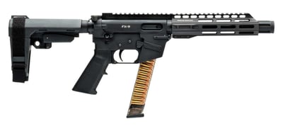 Freedom Ordnance FX-9 9mm 8" 31rd Pistol w/ Brace + Faux Suppressor Black - $628.57 (Free S/H on Firearms)