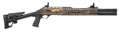 Panzer Arms EG-240 Tactical 12 Gauge 3" 18.5" 7+1 Semi-Auto Shotgun Black & Bronze Flag - $339.99 (FREE Shipping on Firearms)