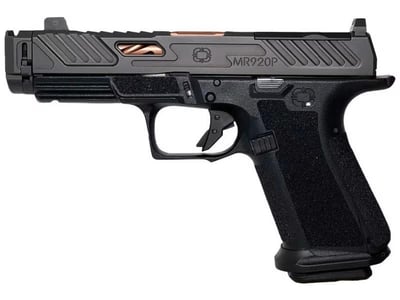 SHADOW SYSTEMS MR920P 9mm 5" (4" w/ 1" Compensator) 15rd Optic Ready Pistol Black + Bronze Barrel - $897.99 (Email Price)