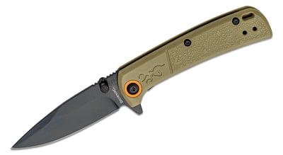 BROWNING Buckmark Slim Flipper Knife 2.75" Drop Point Blade - Sage Green Handles - $18 (Free S/H on Firearms)