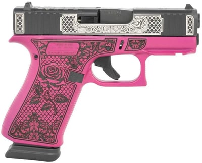 Glock G43X 9mm 3.41" barrel 15 Rnds Engraved Pink - $569.99 