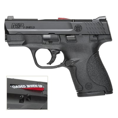 SMITH & WESSON M&P9 Shield 9mm 3.1" 8rd Pistol w/ Loaded Indicator CA Compliant - Black - $408.99 