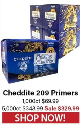 Cheddite Clerinox CX2000 209 Primers 1000 Count - $69.99 