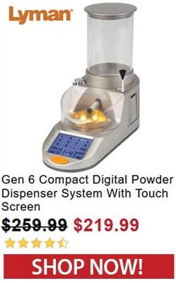 Lyman Gen 6 Compact Digital Powder Dispenser System With Touch Screen - $219.99
