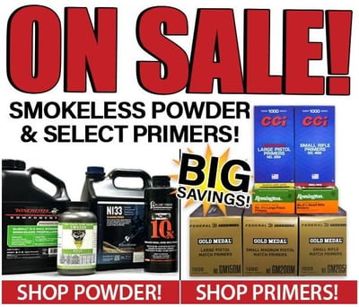 SALE on Smokeless Powder and Select Primers @ Midsouth Shooters Supply