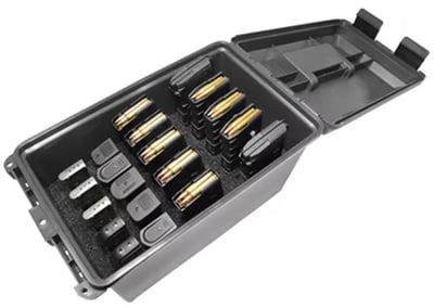 MTM Tactical Mag Can Polymer Black Holds 10 AR-15 223 Remington 30-Round Magazine and 10 Double Stacked Handgun Magazines - $19.99 (Free Shipping on $100+ Orders)