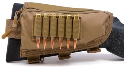MidwayUSA Pro Series Rifle Cheek Rest with Ammo Holder COYOTE - $9.74 (Free Shipping on $100+ Orders)