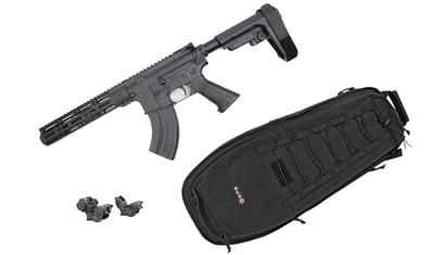  BUNDLE PACK DEAL - Zaviar Firearms 7.62 x 39 'Wolverine Series' 7.5" Complete Pistol / SBA3 / Polymer Flip up Sights / GPS Covert 30" Tactical Bag - $669.99