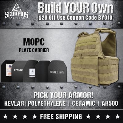 MOPC Body Armor Package - Build Your Own $20 off any Package Deal - AR500 Armor, Poly, Ceramic - $264.95