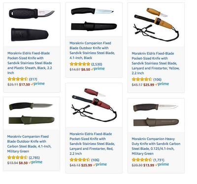 Amazon Deal Of The Day - Up to 50% Off Morakniv Products - Prices From $8.50 (Free S/H over $25)