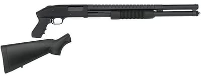 Mossberg 500 Pump 12 Gauge Shotgun 20" Black Barrel Black Pistol Grip Interchangeable Field Stock - $446.99 (Free Shipping on $100+ Orders)
