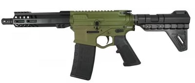 American Tactical Omni Hybrid Maxx 5.56 Nato Semi-Auto AR-15 Pistol W /Brace, 7.5" Barrel, 7" M-LOK Handguard, Battlefield / OD Green "Blem" - $379 