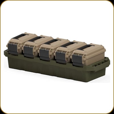 MTM 5-CAN Ammo Crate Mini FDE Cans Army Green Tray - $10.99 