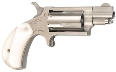 NAA Mini 22WMR 1 1/8" SS 5rd White Pearlite Grips - $229.99 