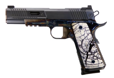Nighthawk Custom VIP Agent 2 Gov. 9mm 5" 10rd Pistol, Case Hardened w/ Mammoth Tusk Ivory Grips - $7815.99 (FREE Shipping on Firearms)